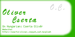 oliver cserta business card